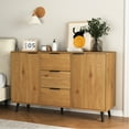 thumbnail image 2 of 47.2" Kitchen Storage Cabinet, 3 Drawers & 2 Doors, Natural Wood Finish, Sideboard Buffet, Ample Space With Color, And Long-lasting, 2 of 7