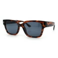 thumbnail image 5 of Mens Gentlemanly Urban Hipster Horn Rim Rectangle Plastic Sunglasses Tortoise - Black, 5 of 8