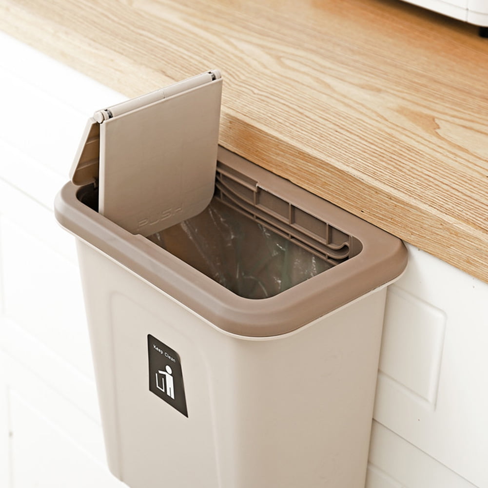 Details about   Kitchen Cabinet Wall-mounted Trash Can Hanging Waste Container for Home 