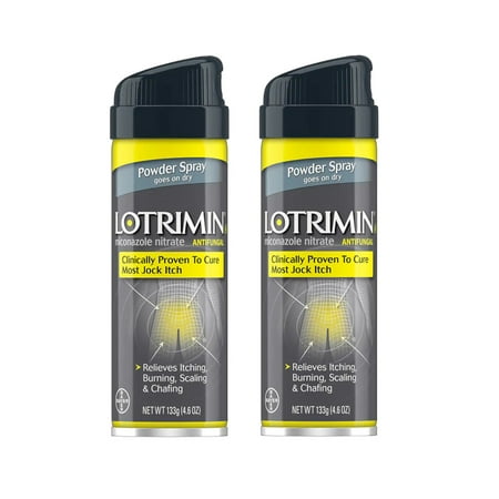 2 Pack Lotrimin AF Jock Itch Powder Spray 4.60 oz