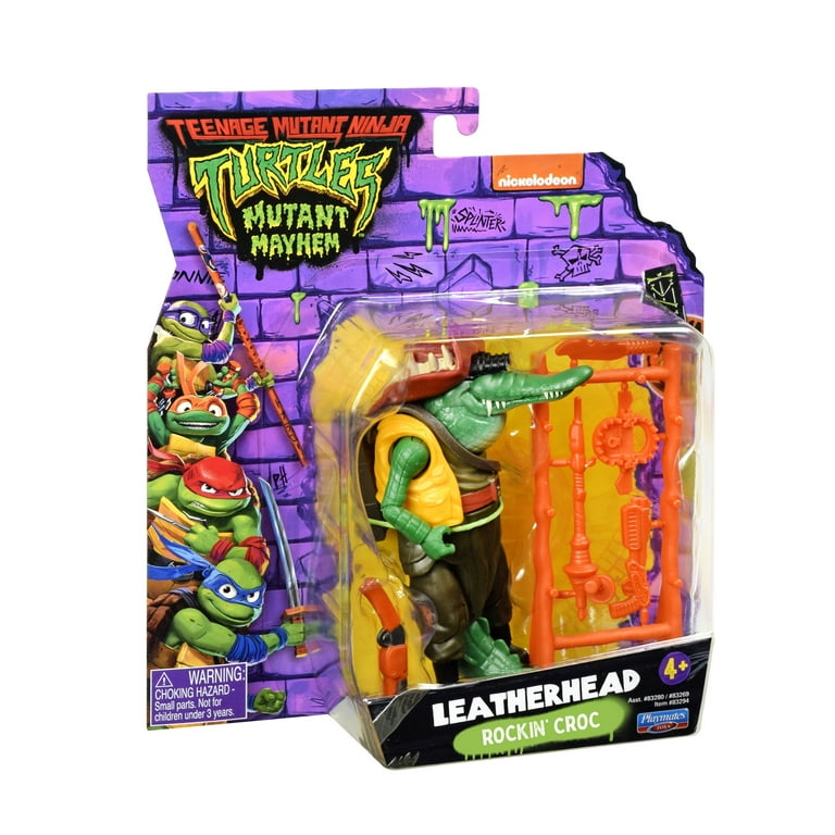  Teenage Mutant Ninja Turtles: Mutant Mayhem 4.5” Leatherhead  Basic Action Figure by Playmates Toys : Toys & Games