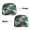 thumbnail image 6 of Kdxio Hawaiian Style Pattern Print 2 Piece Car Head Rest Covers Set Auto Front/Rear Seats Headrest Cover Universal Fit Most Cars,Sedan, SUV, 6 of 9