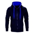 thumbnail image 3 of CONZONE Mens Casual Hoodies Long Sleeve Pullover Hoodie for Men Zip Up Solid Fall Hooded Sweatshirts With Pocket, 3 of 3