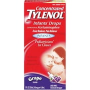 Tylenol Infants' Cherry Concentrated Oral Suspension Liquid Drops, 80 mg, 1 Fl. Oz.
