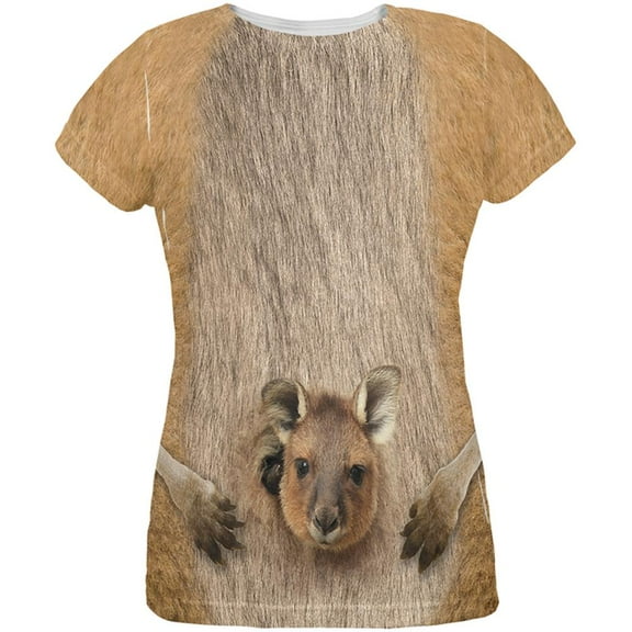 Halloween Kangaroo Costume All Over Womens T-Shirt - X-Large
