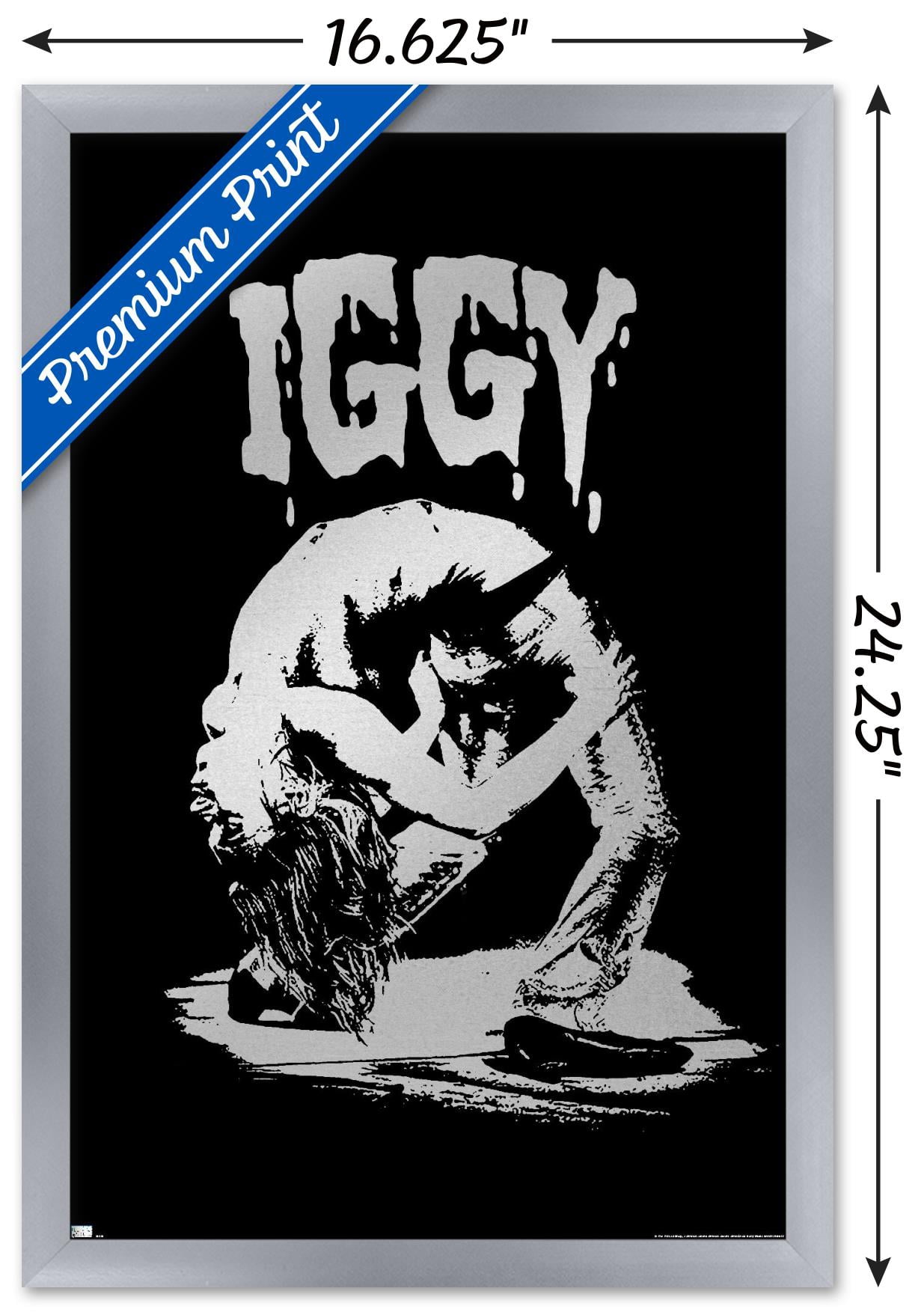 Iggy Pop - Pose Wall Poster, 14.725" x 22.375", Framed