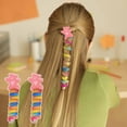 thumbnail image 3 of Fiudx Anillos para El Cabello con Lazo, Lindas Gomas para El Cabello, Suaves con Diseño Elástico, Ajustables para Un Peinado Fácil, Perfectos para Mañanas Ocupadas, Ideales para Niñas, Vienen En Dos, 3 of 4