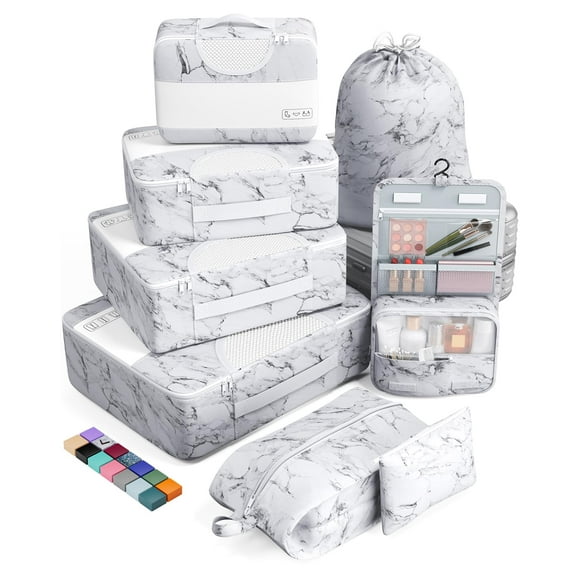 Juego de 8 unidades Packing Cubes Veken para maletas y organizadores de bolsas de viaje