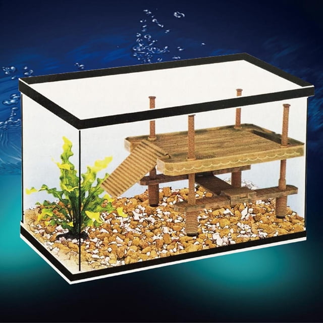 Basking Platform, Plastic Aquarium Floating Island Tortoise Climbing Ladder Ramp Tortoise Basking Platform for Tortoise Salamander Pier Reptile