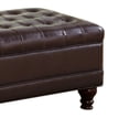 thumbnail image 4 of Traditional Tufted Ottoman, Dark Brown- Saltoro Sherpi, 4 of 6