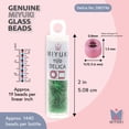 thumbnail image 3 of Miyuki Delica Seed Beads – Size 11/0 (1.6 mm), DB0746, Matte Transparent Green, 7.2 g, Approx. 1440 Beads, 3 of 7