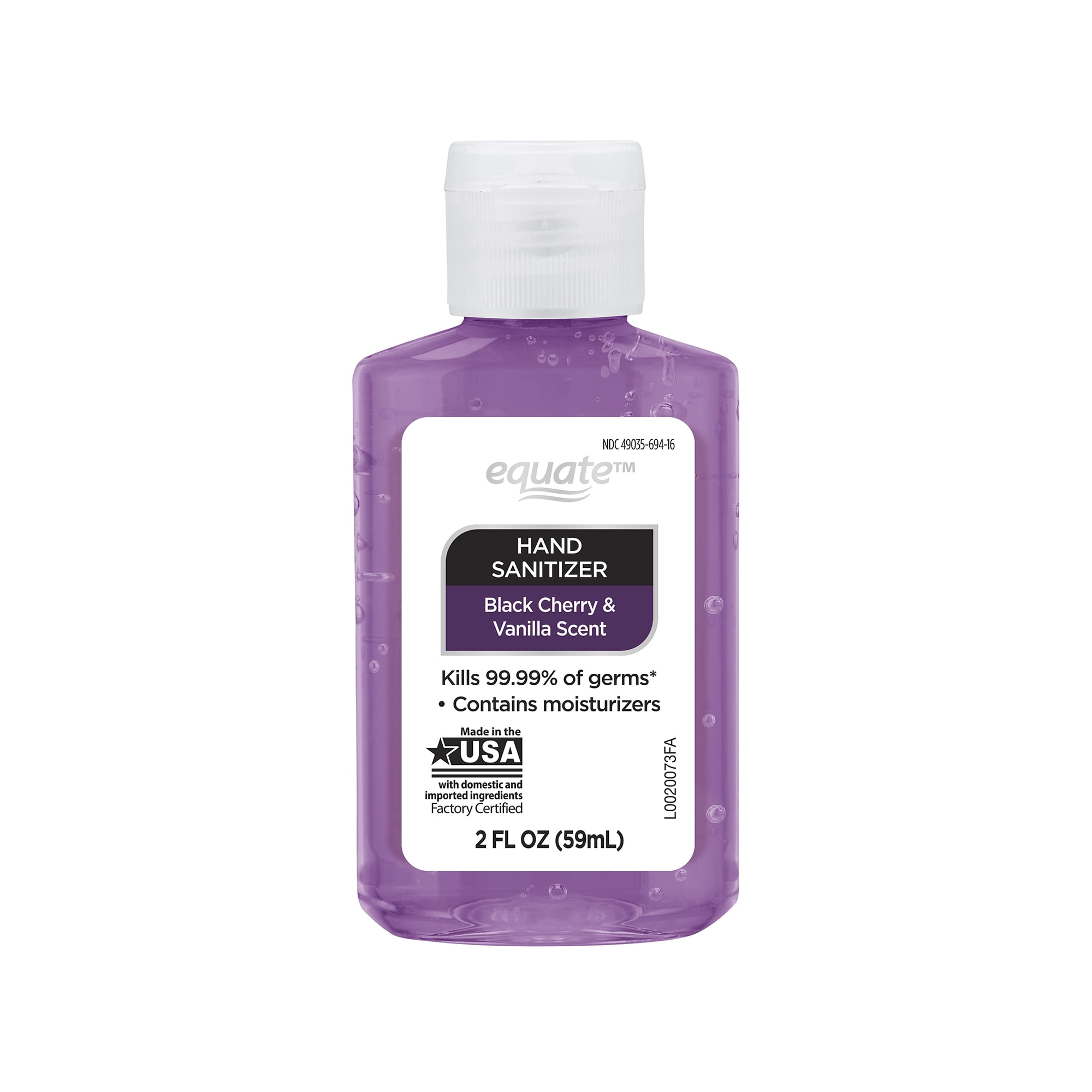 Equate Black Cherry & Vanilla Hand Sanitizer, 2 fl oz - Walmart.com