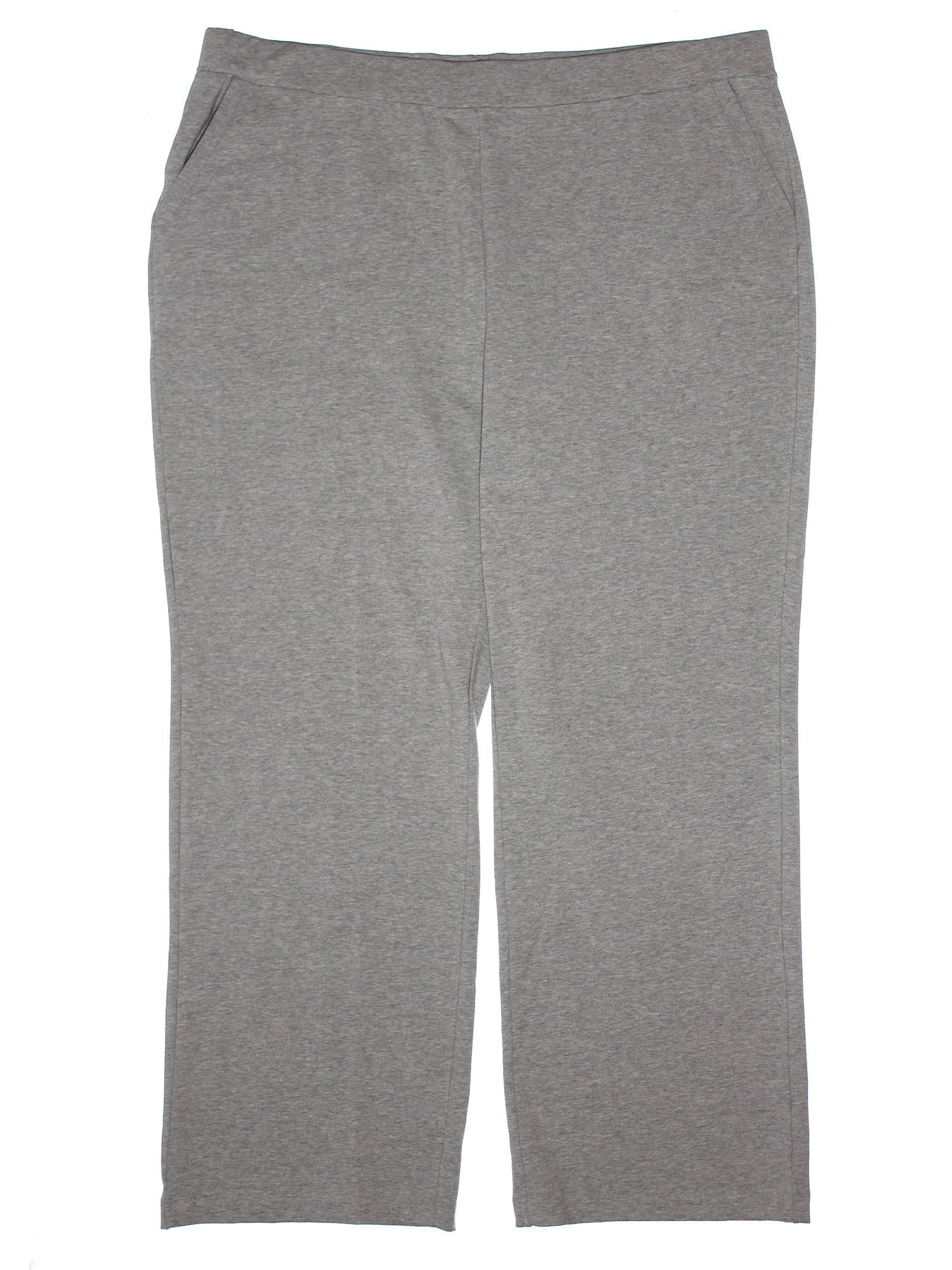 Alfred Dunner Women's Plus Straight Leg Pull On Pants 24w Petite Grey ...