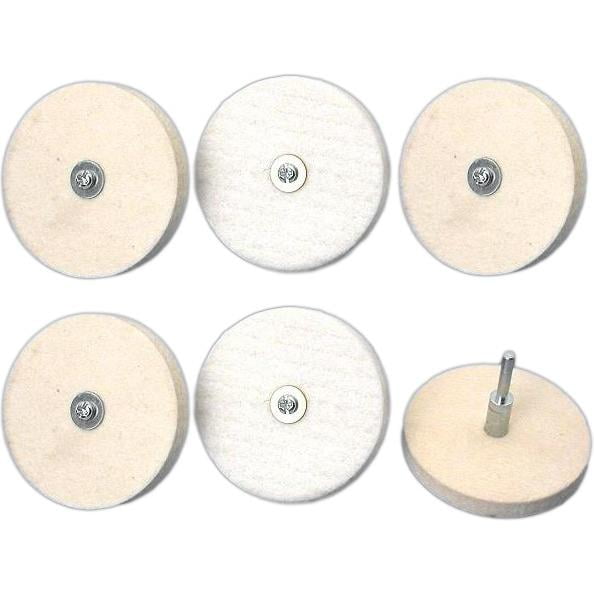 6 Buffing Wheels Jewelry Felt Polishing Machine Tools