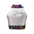 thumbnail image 2 of Doomiva Kids Girls Shiny Letter Print Yoga Sports Bra Jazz Hip Hop Ballet Dance Crop Top Festival Performance Vest Silver 3-4, 2 of 7