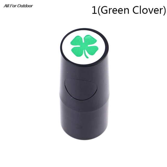 1 Pcs Golf Ball Stamper Stamp Marker Various Patterns Quick Drying Durable Long Lasting Golf Accessories 1Green Clover