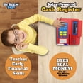 thumbnail image 4 of Dr. STEM: Solar-Powered Cash Register - Red - 68pc Store & Shopping Roleplay Toy, Working Math Calculator, Sounds, Play Money & Debit Card, Kids 3+, 4 of 10
