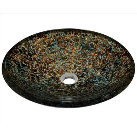 Polaris 634 Hand Painted Foil Undertone Glass Vessel Sink