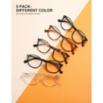 thumbnail image 7 of OuShiun 5-Pack Reading Glasses, Blue Light Blocking Computer Glasses, Anti Glare Filter, Spring Hinge Readers+2.5, 7 of 7