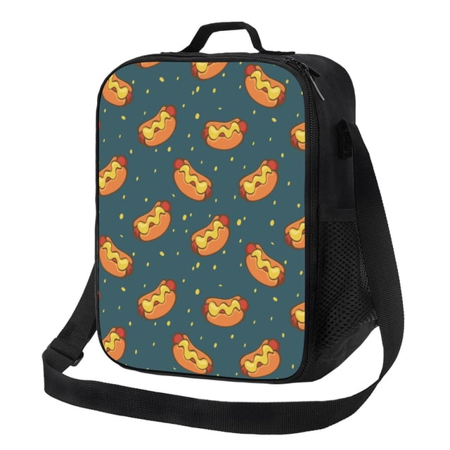 Fotbe Hot Dog 6 Lonchera Bolsa de Almuerzo para Hombres y Mujeres, Lonchera de Gran Capacidad, Bolsa de Almuerzo Reutilizable, Bolsa Térmica Aislante