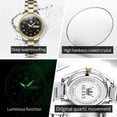 thumbnail image 5 of OLEVS Watches for Women Business Dress Two Tone Gold Plated Stainless Steel Analog Quartz Digital Date Waterproof Luminous Ladies Wrist Watches Relojes para Mujer, 5 of 9