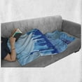 thumbnail image 6 of Las Vegas Soft Flannel Fleece Throw Blanket, Silhouette of an American City Various Landmarks Nevada Downtown, Cozy Plush for Indoor and Outdoor Use, 50" x 70", Pale Blue and Blue, by Ambesonne, 6 of 6