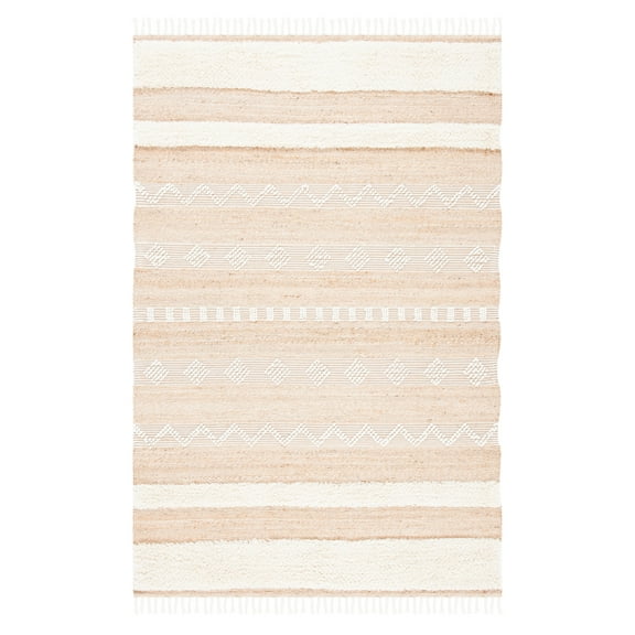 SAFAVIEH Natura Gladwin Striped Area Rug, Natural/Ivory, 5' x 8'