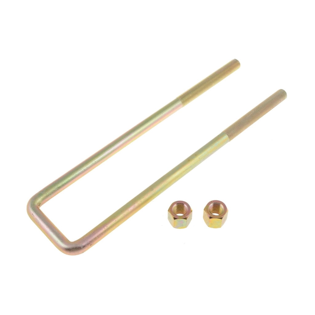 KarParts360 Threaded U-Bolt | Steel | Fine Thread | Yellow Zinc | Square U-Bolt | Heat Hardened | 5/8 Inches Thread Diameter