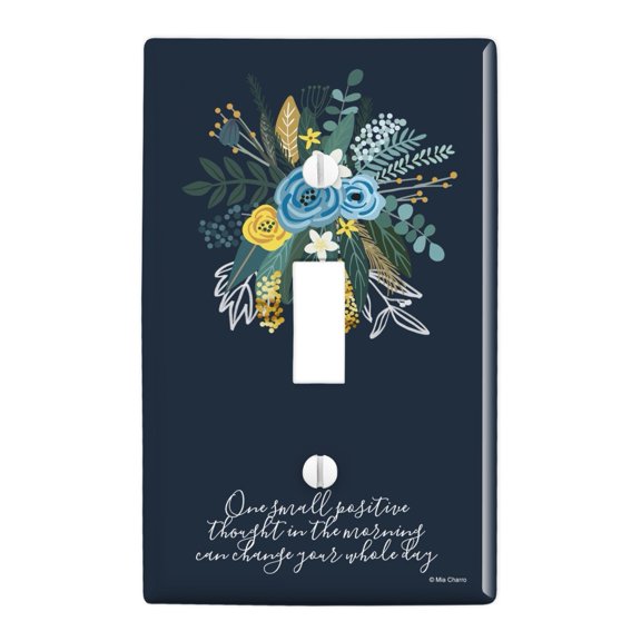One Small Positive Thought in the Morning Can Change Your Whole Day Plastic Wall Decor Toggle Light Switch Plate Cover