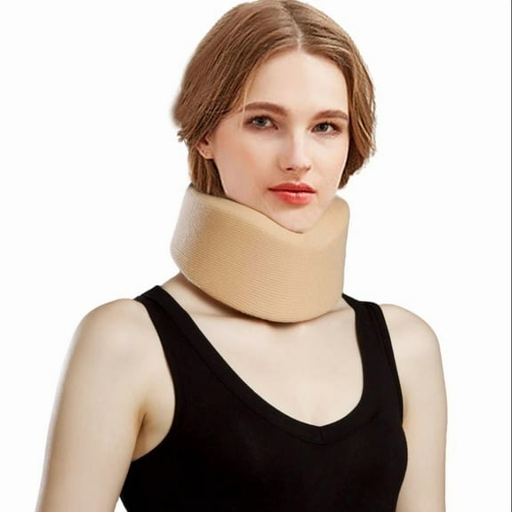 Komzer Soft Foam Neck Brace Universal Cervical Collar, Adjustable Neck Support Brace for Sleeping - Relieves Neck Pain and Spine Pressure, Neck Collar After Whiplash or Injury (XS)