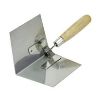 Bon 15-125 Corner Trowel - InsideStainless Steel 4-inch X 5-inch To 4-1/4-inch- Wood Handle