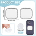 thumbnail image 2 of 2Pcs Alloy Rhinestones & Glass Makeup Mirror with 6Pcs Acrylic Double-sided Sticker Square 5.2x4.8x0.35cm, 2 of 5