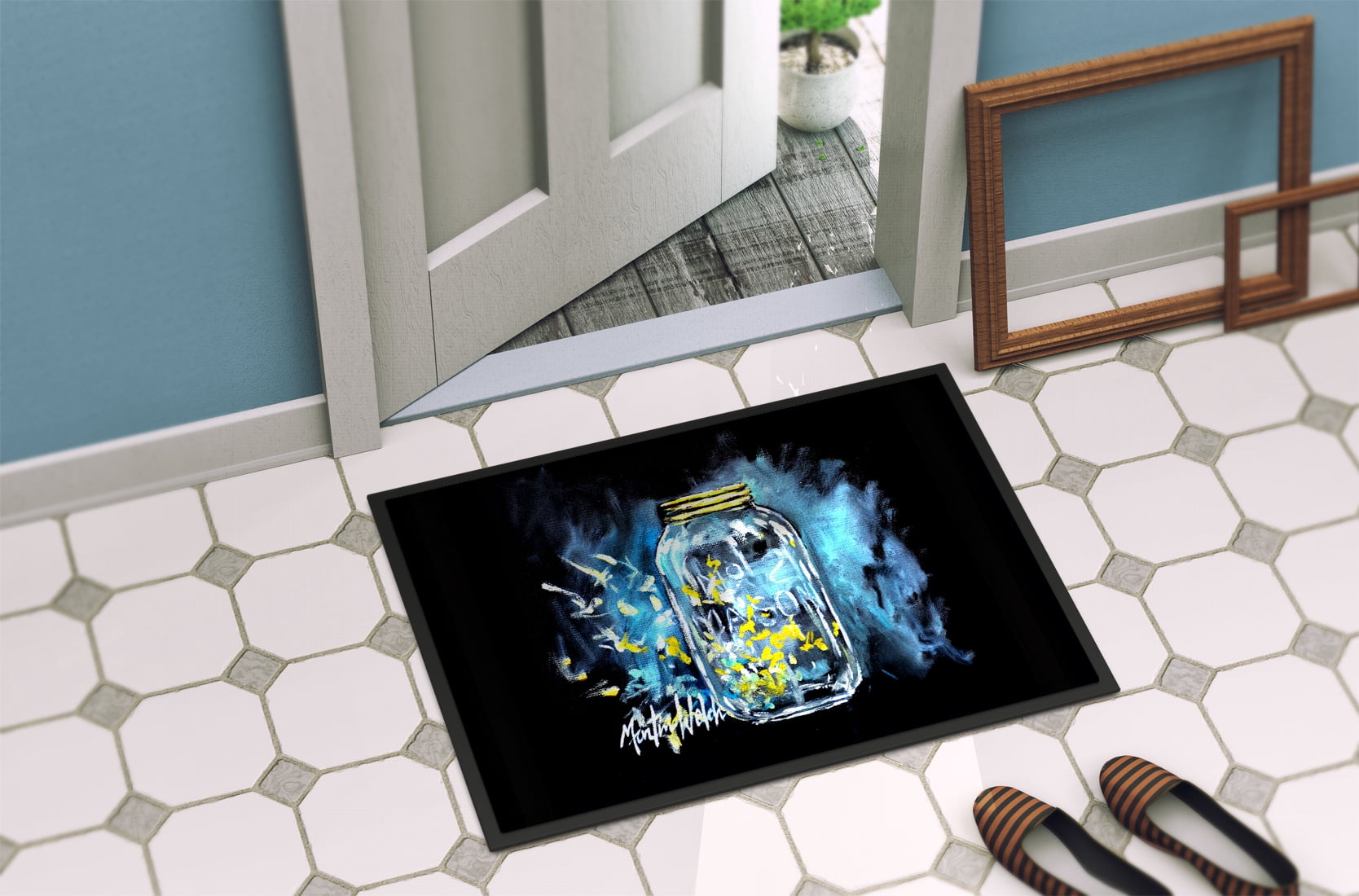 Carolines Treasures MW2087MAT 18 x 27 in. Lightning Bugs Doormat
