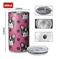 thumbnail image 4 of 20oz Coffee Tumblers Cute Bulldogs Stainless Steel Vacuum Insulated Travel Tumbler Coffee Cups Mug with Lid and Straw with Cleaning Brush for Cold & Hot Drinks, 4 of 5