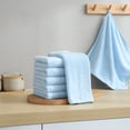 thumbnail image 3 of Jessy Home 12 Pack Light Blue Washcloths for Bathroom 13x13 Inch Ultra Soft Hand Face Towels, 3 of 7