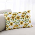 thumbnail image 2 of Sunflower Throw Pillow Cover 24 x 36 Inch Decorative Pillow Cover Vintage Summer Botanical Yellow Green Lumbar Pillowcase Seasonal Rectangle Cushion Case for Couch Sofa Bed Living Room, 2 of 7
