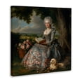 thumbnail image 2 of Stupell Industries Glam Reading Rococo Lady with Dog Canvas Art, 17 x 17, by The Wands Want, 2 of 8