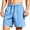 D-Light Blue, variant on Men's Solid Color 2 Pocket Summer Ice Silk Drying Running Shorts with Zipper Pockets