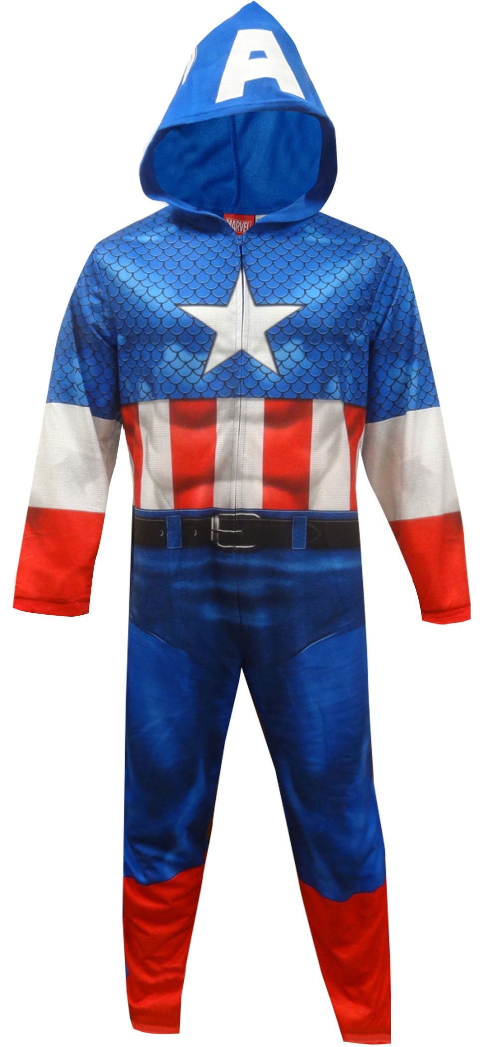 Marvel Captain America Hooded Onesie Pajama Walmart