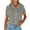 Gray, variant on Womens Short Sleeve Shirts Spring Summer Tops V Neck Collared Button Down Ladies Shirt Tops Trendy 2025