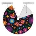 thumbnail image 4 of Kll 36" Christmas Tree Skirt Colorful Floral2 Xmas Tree Skirts Mat For New Year Xmas Holiday Party Indoor Outdoor Home Decoration, 4 of 9