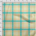 thumbnail image 3 of oneOone Polyester Lycra Light Yellow Fabric Madras Check Fabric For Sewing Printed Craft Fabric By The Yard 56 Inch Wide, 3 of 3