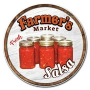 SignMission C-24-CIR-WS-Salsa 16 x 24 in. Corrugated Plastic Sign with Stakes Circular - Farmers Market Salsa