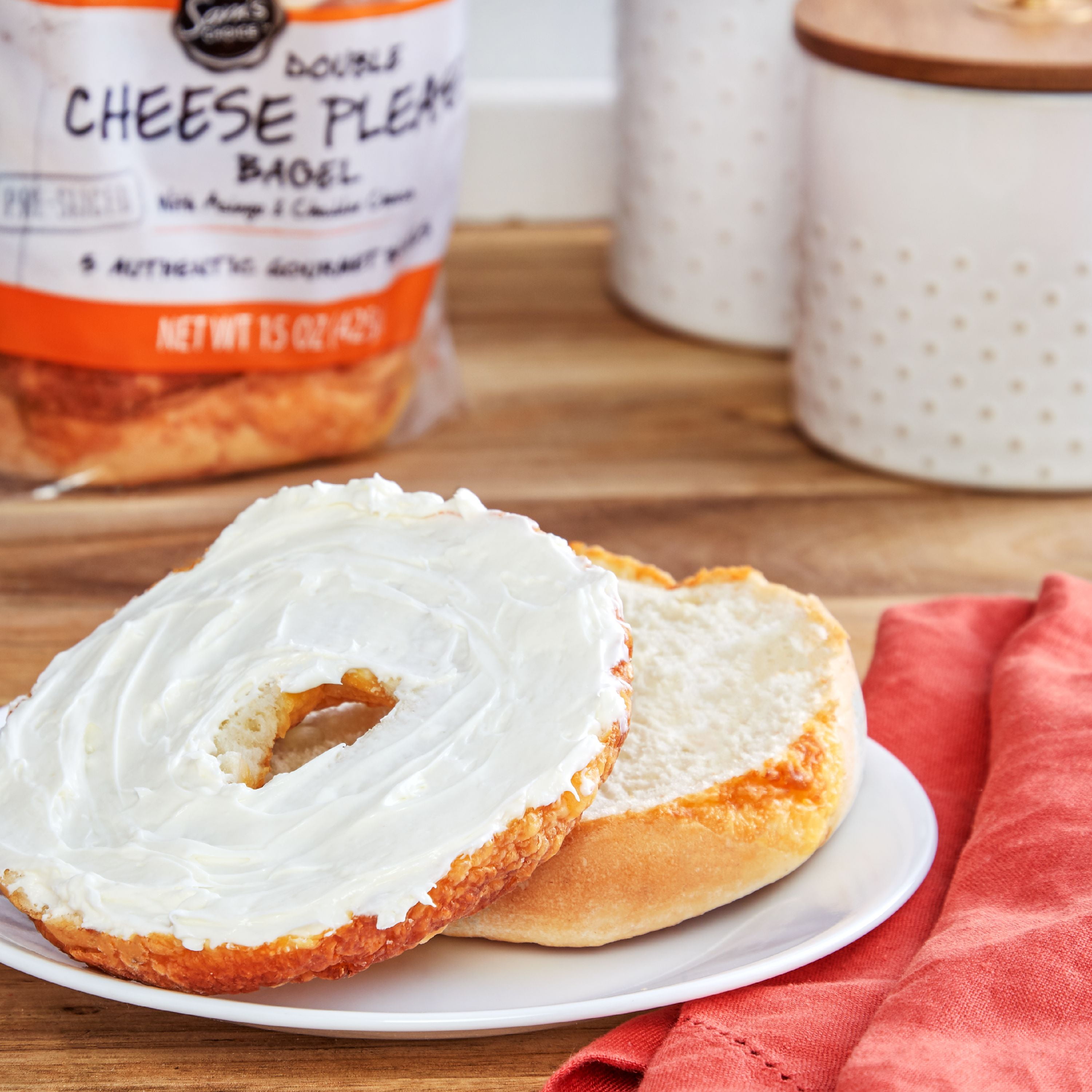 Sam's Choice Pre-Sliced Double Cheese Please Bagel, 15 oz, 5 Count