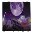 thumbnail image 3 of Ambesonne Outer Space Shower Curtain, Moon and Asteroids, 69"Wx75"L, Purple Black, 3 of 5