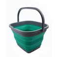 thumbnail image 1 of SAMMART 11L (2.9 Gallon) Collapsible Rectangular Handy Bucket (1, Dark Grey/Bluish-Green), 1 of 5