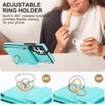 thumbnail image 6 of Dteck Case for Samsung Galaxy S22 Ultra,Magnetic Credit Card Holder Wallet Leather Cover Shockproof Ring Kickstand Case with Wrist Strap,Mint, 6 of 9