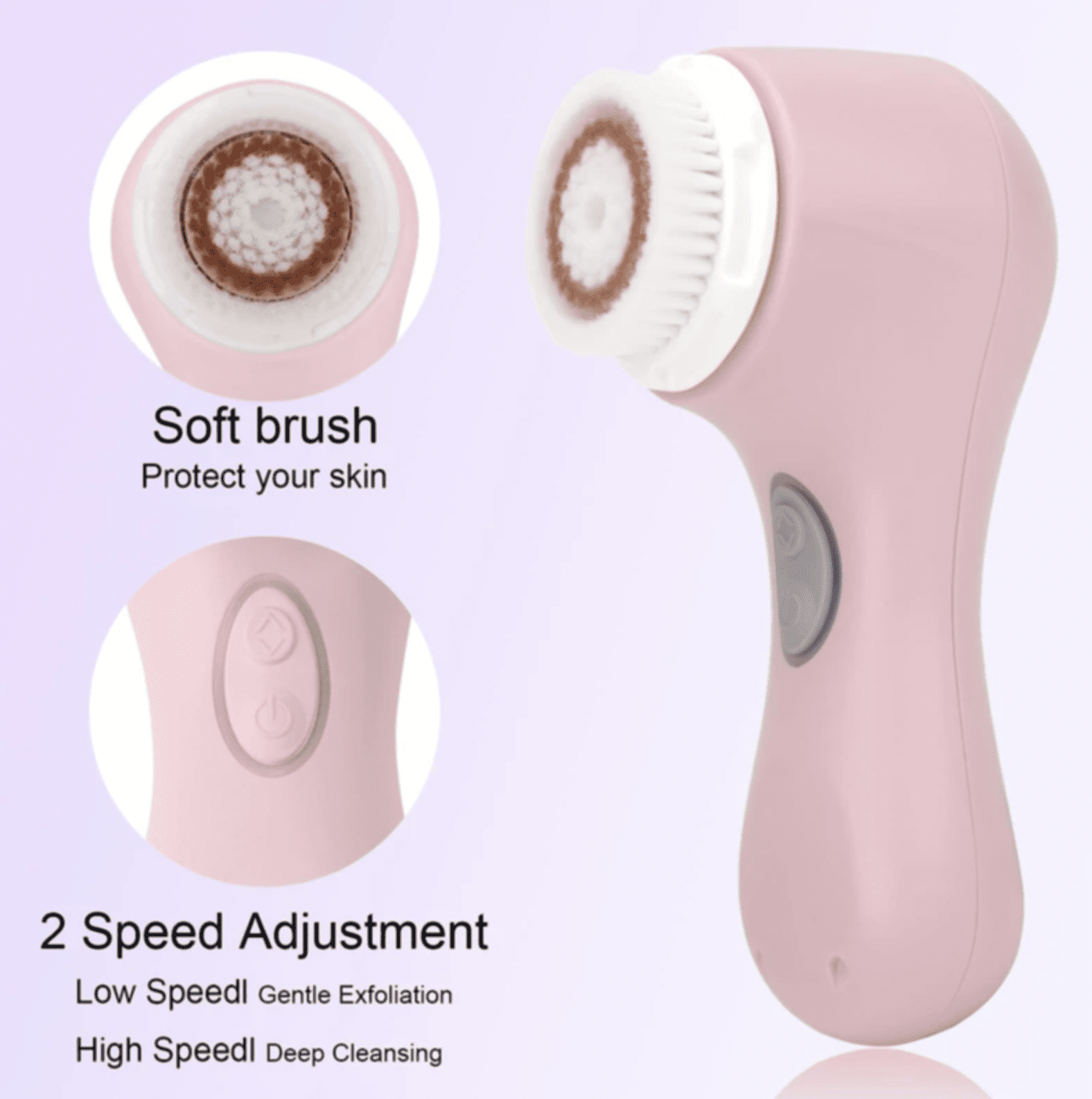 Clarisonic Facial Cleansing Brush System with Two Sonic Speeds