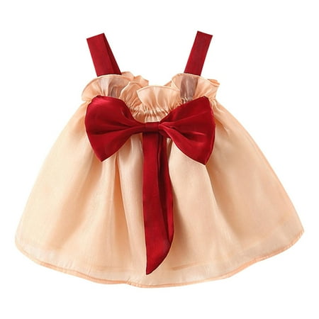 

Toddler Girls Dress Sleeveless Sundress Bowknot Princess Dress Dance Party Dresses Clothes