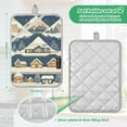 thumbnail image 6 of Yayeee Pot Holders Kitchen Heat Resistant with Pocket 7"x9.8" Cotton Oven Cooking Hot Pads, Winter Village, 6 of 7
